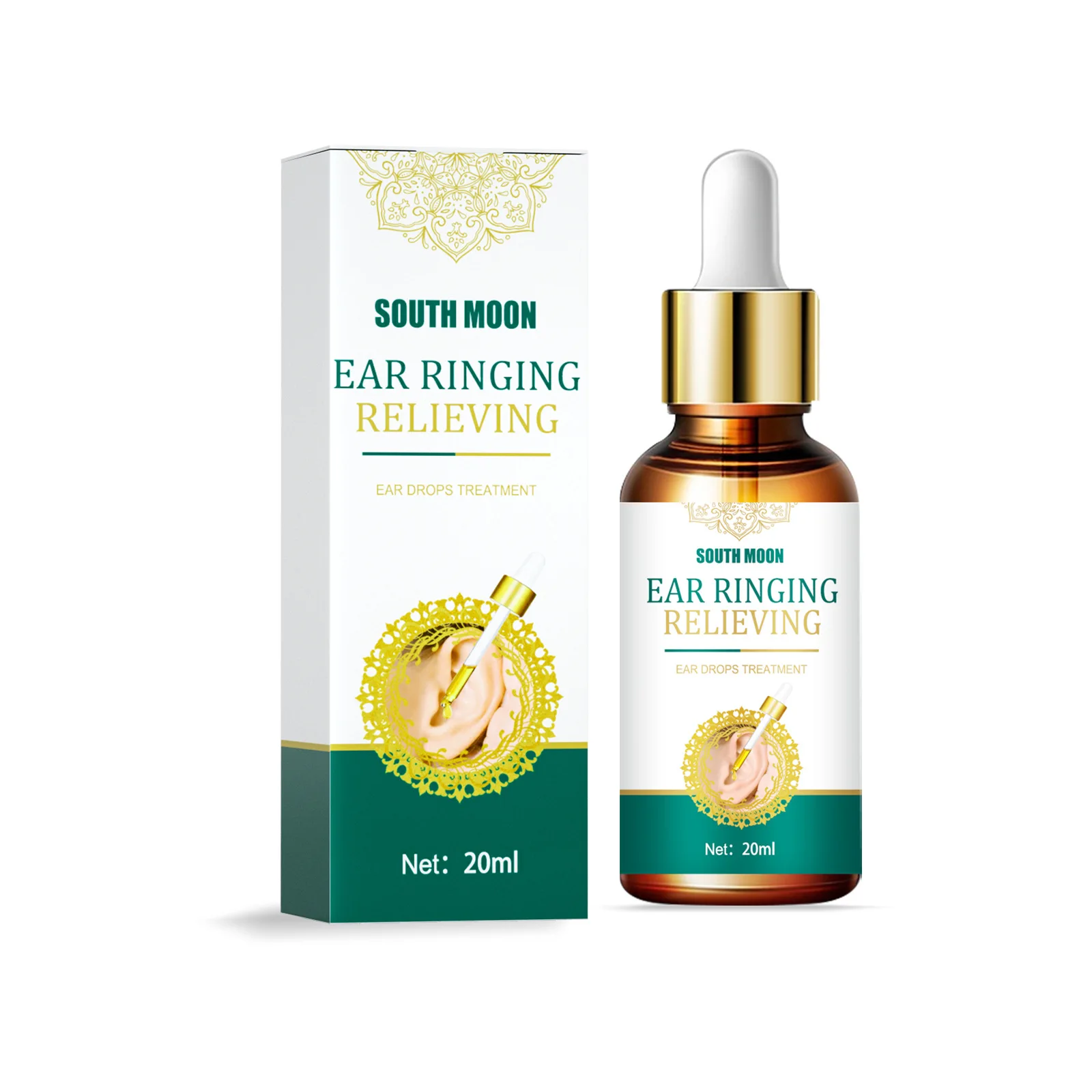 Tinnitus Ear Drops, Orelha Zumbido, Suave, Aliviar a Saúde, Fluido para Descarga, Surdez Orelha, Inchaço, Oftálmico, 20ml