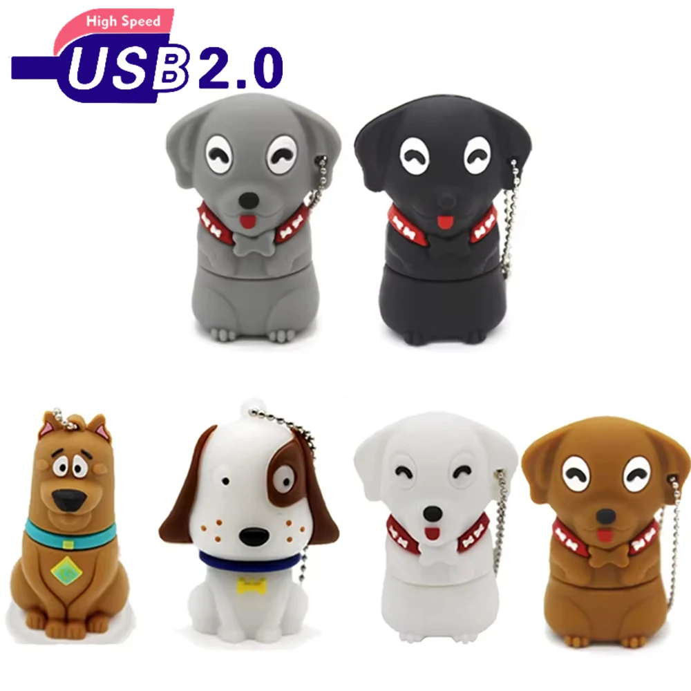 مخلص لطيف الكلب Usb قلم كارتون محرك USB 2.0 محرك فلاش 4 جيجابايت 8 جيجابايت 16 جيجابايت 32 جيجابايت ذاكرة عصا U القرص 64 جيجابايت بندريف Spedizione Gratuita