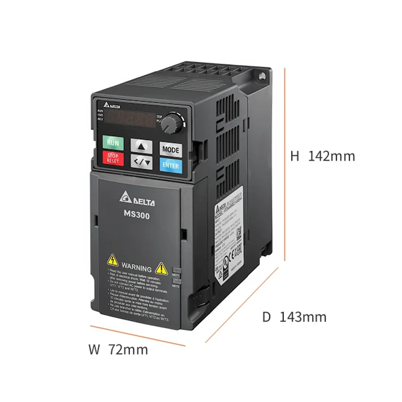 Delta VFD4A2MS43ANSAA MS300 Series Drive 3 phase 1.5kw original frequency inverter