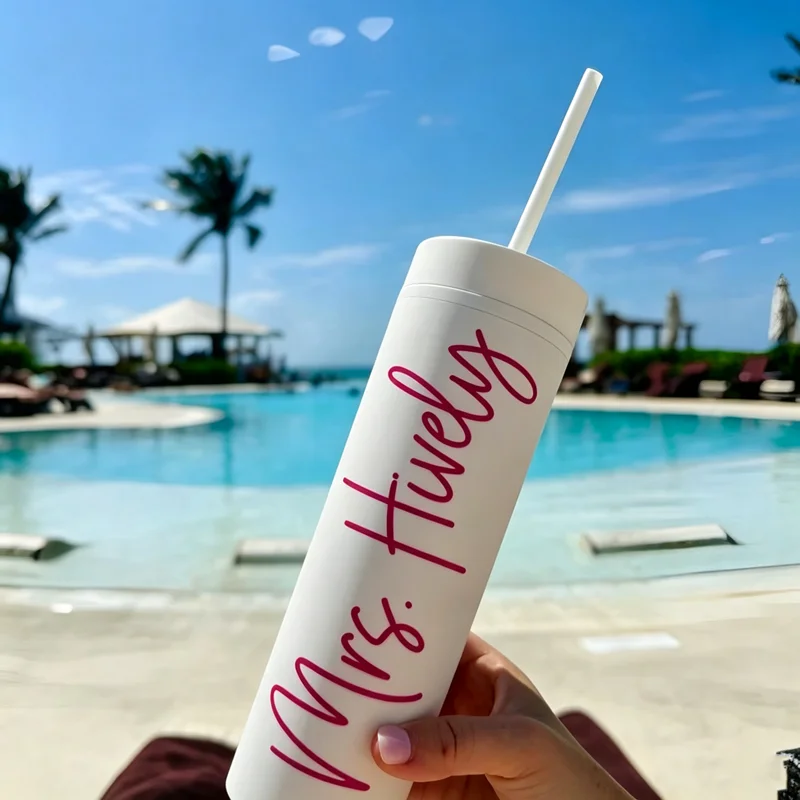 Custom Teacher Appreciation Tumbler with Straw, Bright Personalized Teacher Cup, Thank You Teacher Gift for School Office