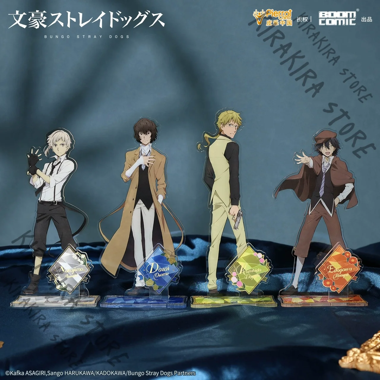 Bungo Stray Dogs سلسلة النوافذ المزخرفة التأثيرية من الأكريليك لوحة واقفة ديكور رسمي أصلي Dazai Osamu Nakajima Atsushi #3