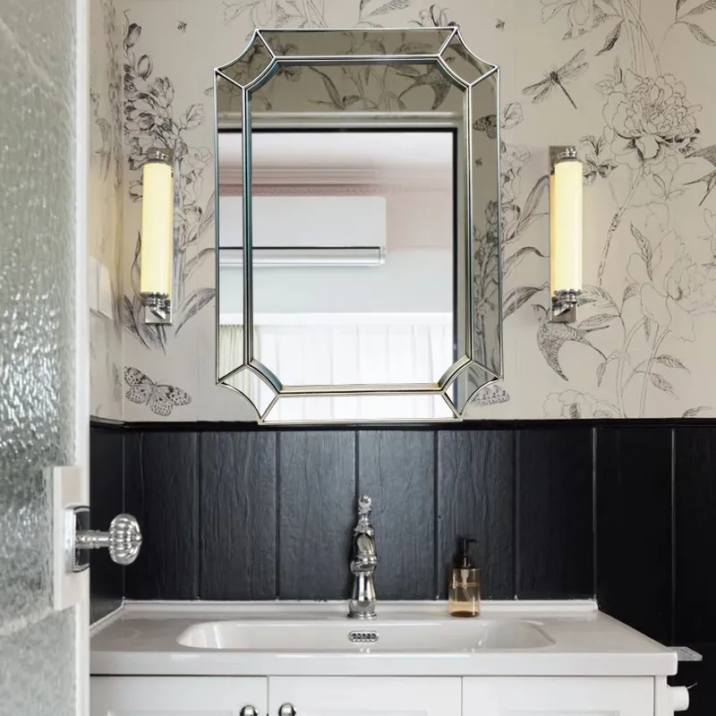Bathroom Nordic Mirror Modern Living Room Vanity Korean Style Vintage Mirror Aesthetic Luxury Spiegel Wand Home Decorations