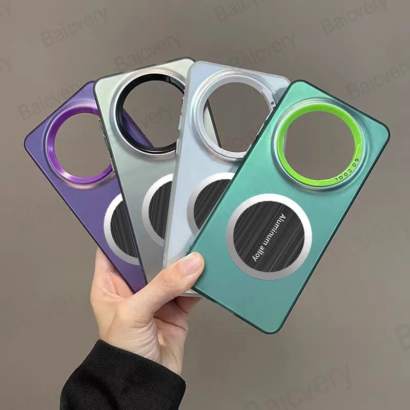 لهاتف Honor X9A X9B X9C غطاء حماية ذكي بلون الحلوى غير لامع مع ملصق صفائح حديد