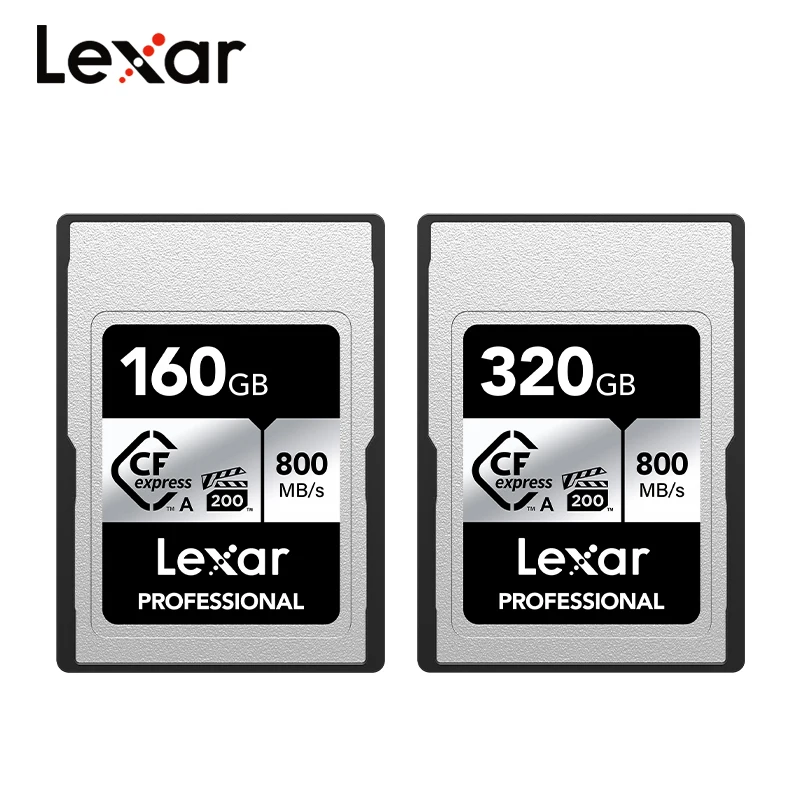 Lexar CFexpress Type A Memory Card VPG 200 8K Silver High Speed 800Mb/s Video Card 160GB 320GB Original CFe-A Card for Camera