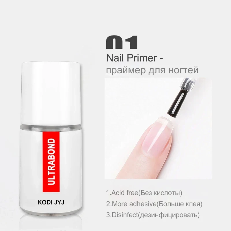 KODI JYJ Basis- und Überlack für Gel-Nagellack Säurefreier Primer Hybrid-Lack Semi-Permanent Matt-Top Coat Dicke Gummi-Basis