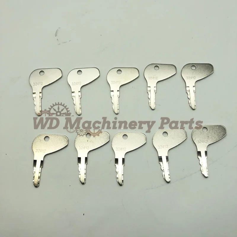 

10PCS H32412 32412 Key For Kubota Mitsubishi Tractor Mihindra Ignition Starter Switch