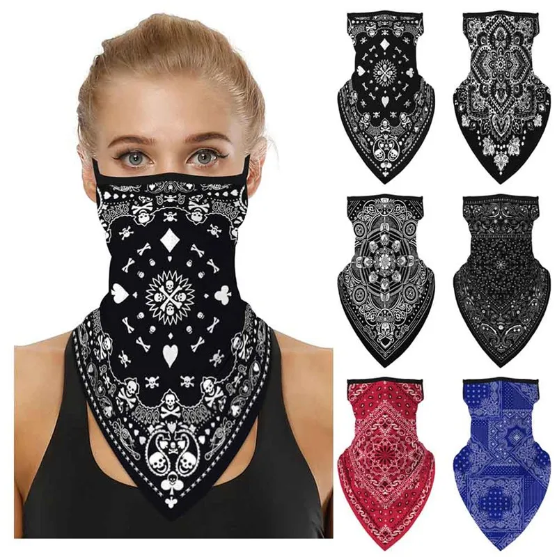 Sunscreen Mask For Men Women Face Neck UV Protection Ear Scarf Hip Hop Face Mask Outdoor Motorcycle Cycling Bandana Scarfs