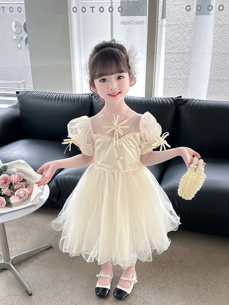 Tenue d'été pour enfants Princ Dr, robe de performance à bulles pour filles, jupe de fée T Escape Me, douce et élégante