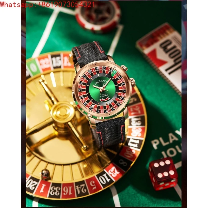 The Great Qin Empire ZBIOLAND-ZBL1013 Turntable Series Gambling Board Concept Mechanical Watch Men's Waterproof Watch