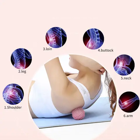 Hedgehog Massage Ball Yoga Fascia Ball Exercise Fitness Muscle Relaxation Massage Stick Shoulder Neck Leg Plantar Meridian Ball