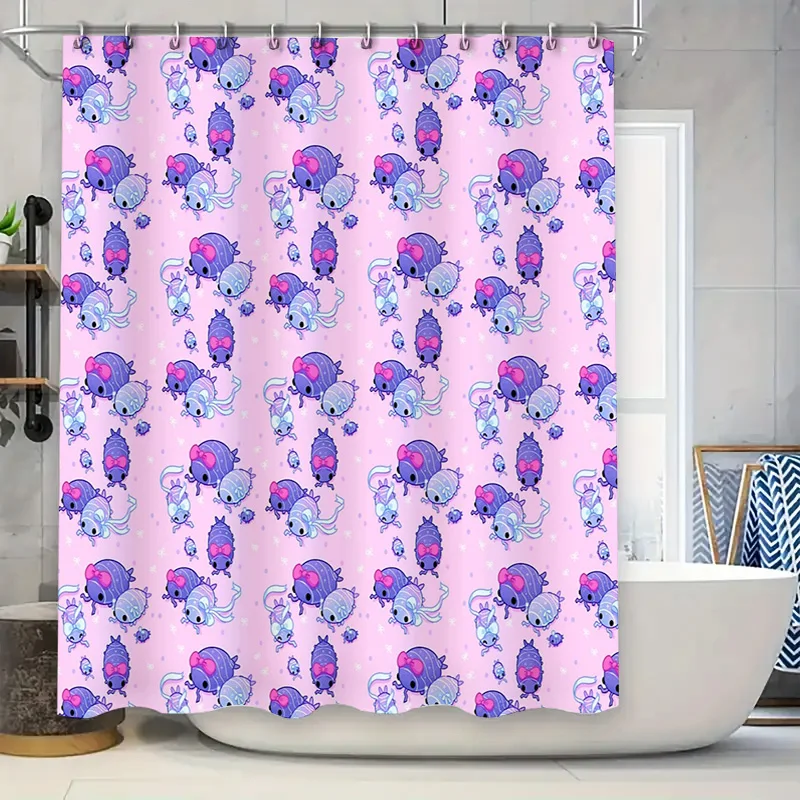 

Милая кавайная аниме занавеска для душа в японском стиле, декор для ванной комнаты, водонепроницаемый тканевый фон, моющийся домашний декор, подарок