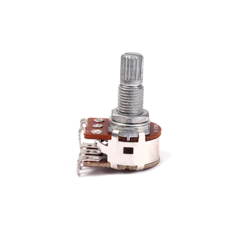 

Guitar Amp Potentiometer 25K-ohm MN25K Solder Lugs Split Shaft Coarse Knurling Audio Log Volume Control Effects Guitar Tone