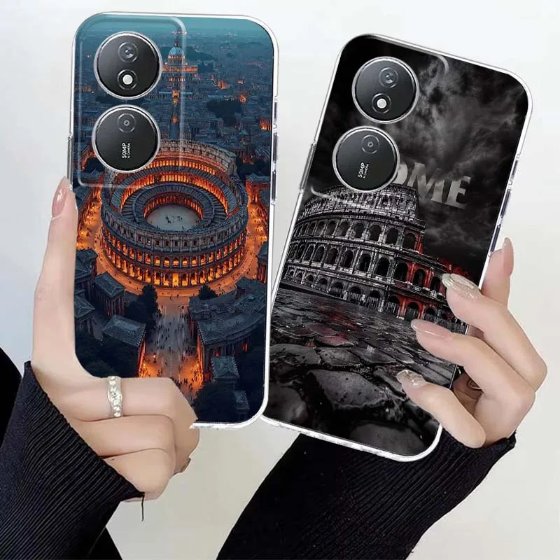 Capa de Celular Fashion Art Roma com Estampa para Honor Magic 8 7 6 5 4 3 400 200 100 90 80 70 50 9X Pro Flat GT Smart Lite