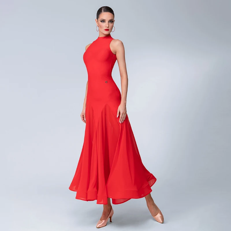 Adults Latin Dance Competition Dresses Waltz Ballroom Dance Professional Dress Women'S Back Strap Latin Dance Costume SL11097