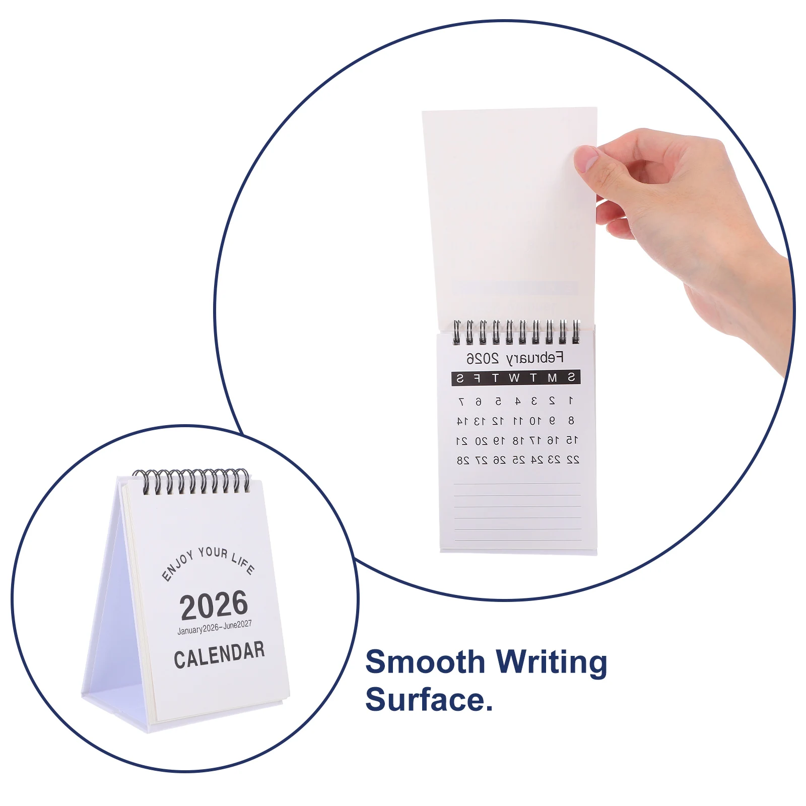 2026 Desk Mini Compact Desktop Calendar 2026 Standing Flip Tabletop Calendar For Office Home School Organization Pink