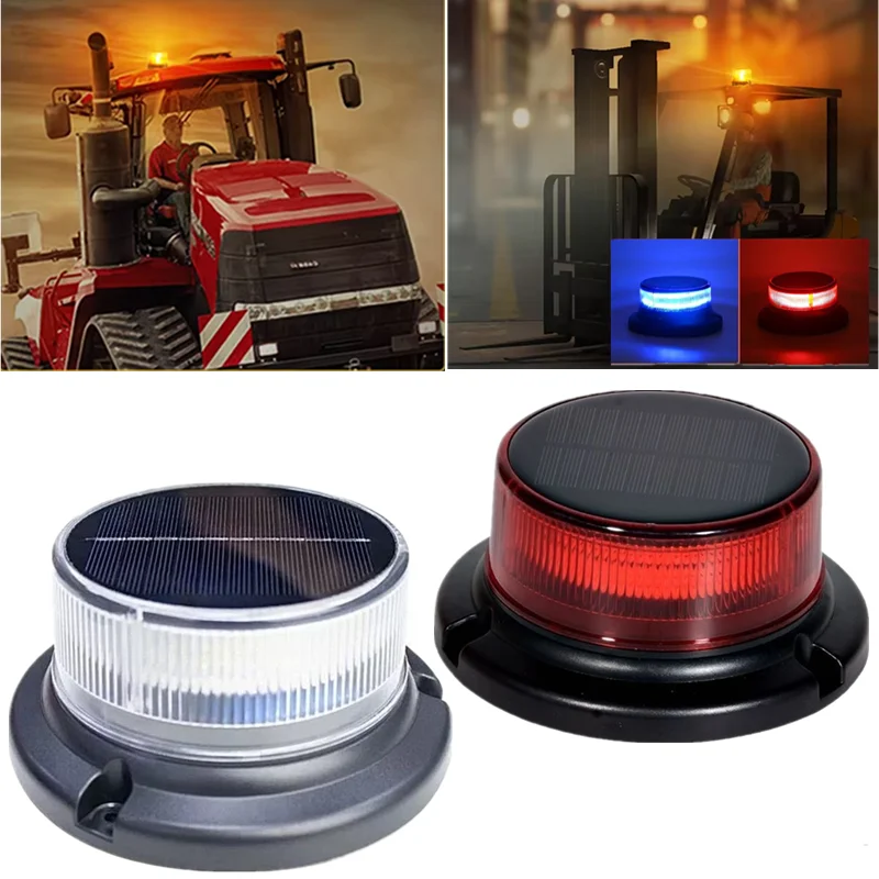 

Truck Car Roof Top Solar Warning Light Magnetic LED Strobe Light Sensor Emergency Beacon Signal Flashing Lamp 12V 24V