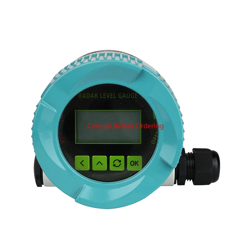 Compteur de niveau solide radar 80G de lecture LCD à couverture bleue