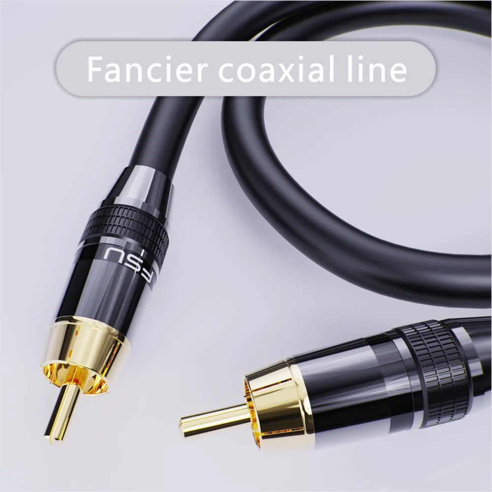 Dźwięk cyfrowy koncentryczny kabel RCA kabel SPDIF Premium Stereo Audio Rca do Rca męski głośnik Subwoofer Hifi kabel AV TV 1m 2m 3m 5m