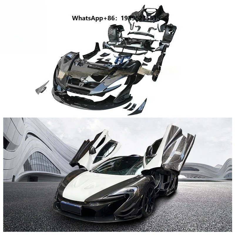 Body Kit P1 Upgrade to GTR Bodykit Car Bumper Assembly Front Rear Fenders Side Skirts Dry Carbon Fiber Body Kits