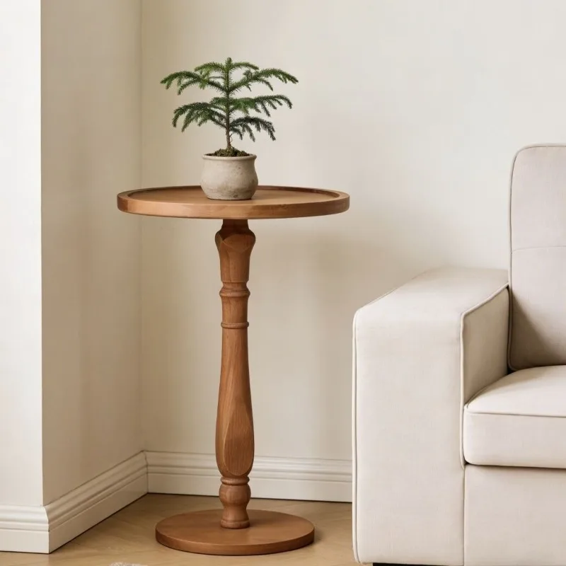 Wooden Coffee Tables Parlor Corner Table Tea Round Stand Modern Drink Holder Nightstand Sofa Side Plank Living Room Furniture