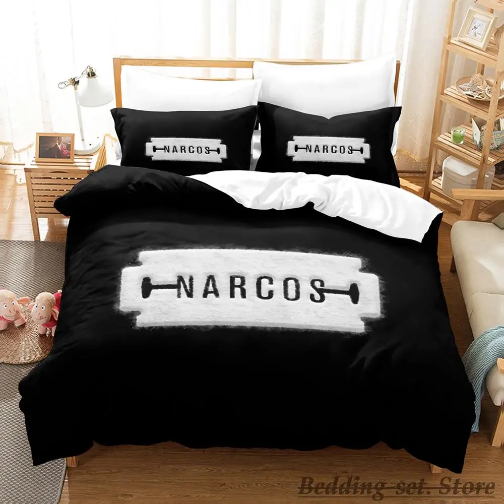 

Personelity Narcos Bedding Set Single Twin Full Queen King Size Bed Set Adult Kid Bedroom Duvetcover Set Anime parure de lit Bed