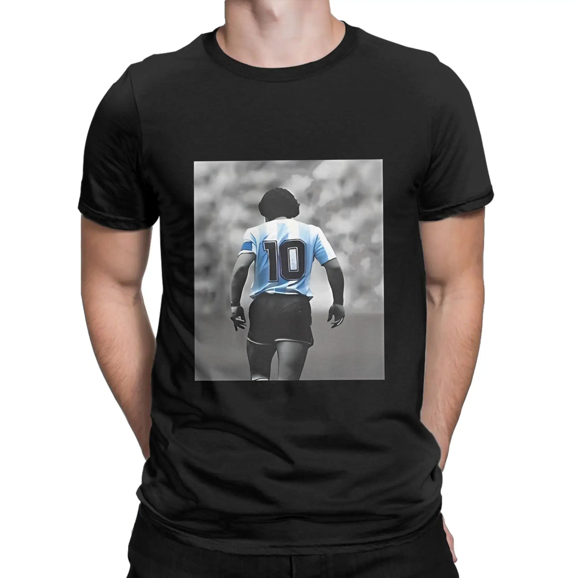 Camiseta de algodón 100% con gráfico divertido The Legends Diego10, camisetas Maradona para hombre