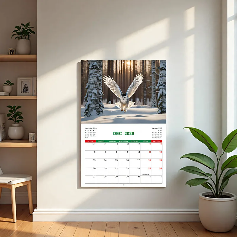 

Calendar Schedule 2026 Owl Calendar Wall 12 Months Horseback Nail Funny Wall Calendar Home Decoration