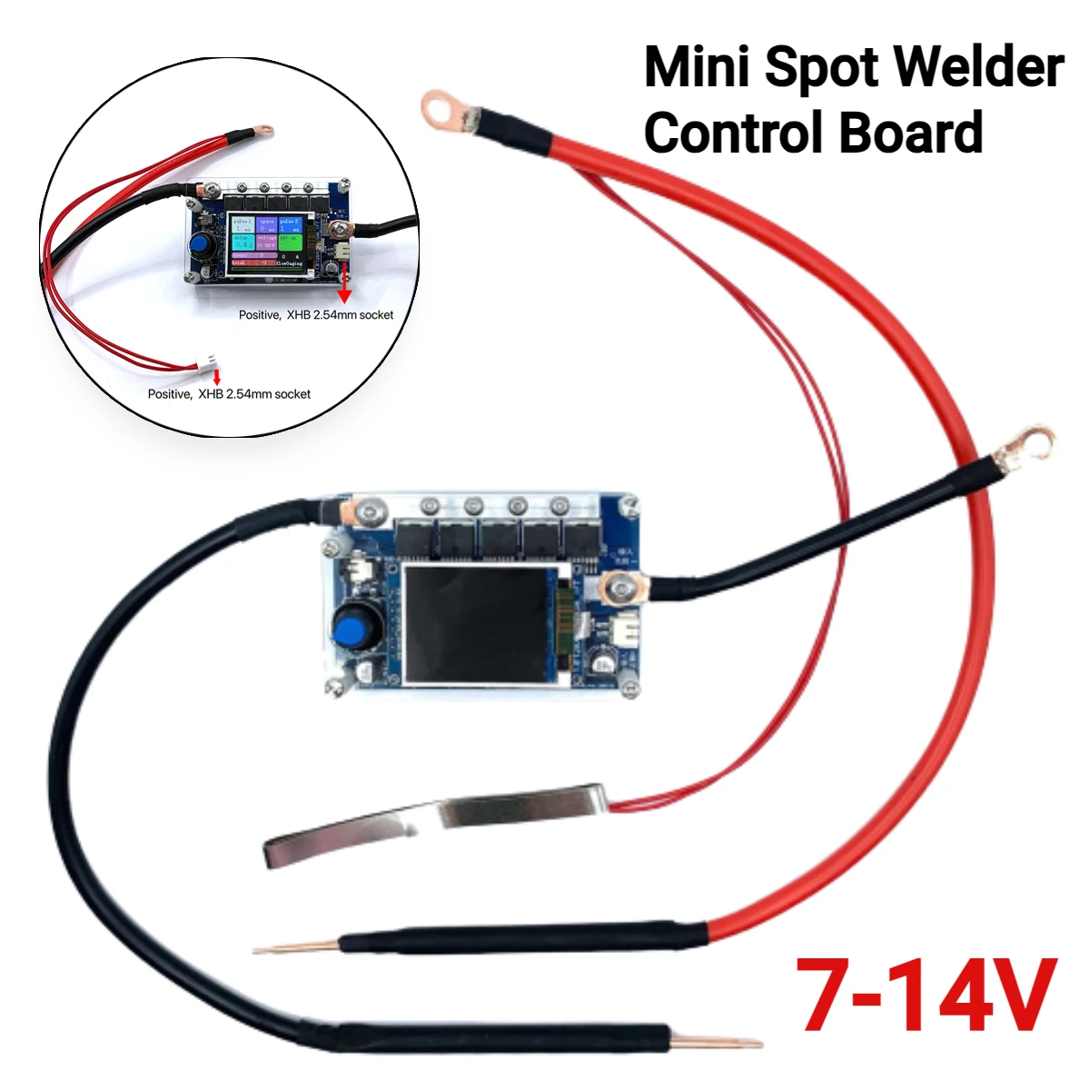 

Mini Spot Welder Control Board 7-14V Portable Spot Welding Machine Digital Display Spot Welding Device DIY 18650 Battery Pack