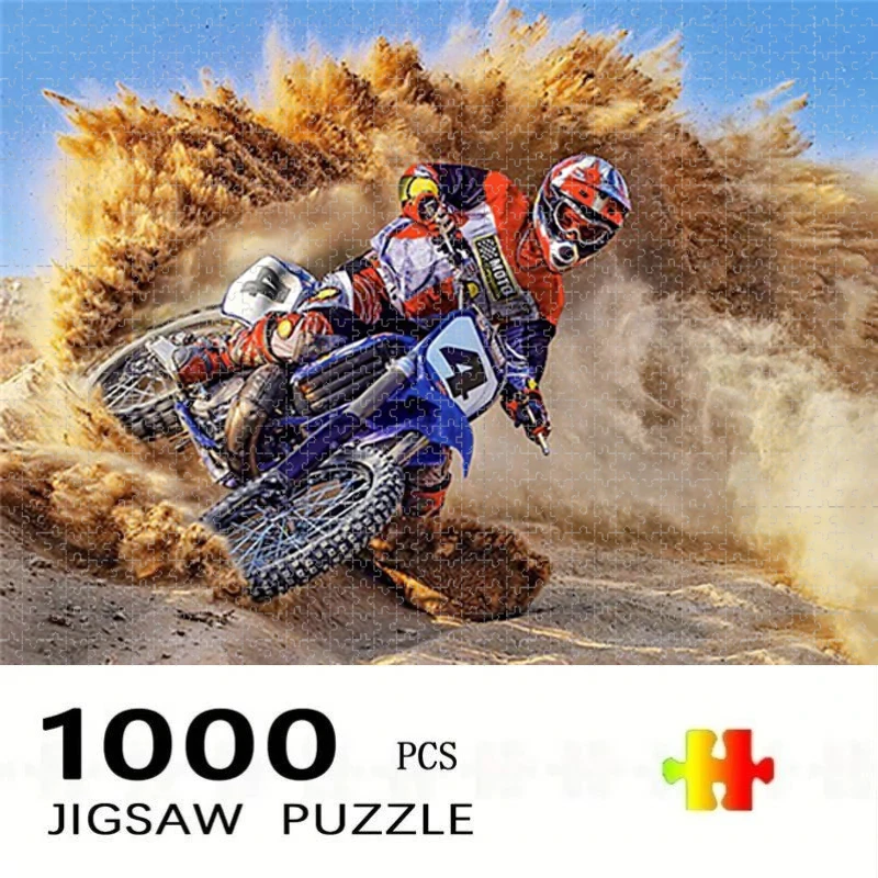 1000 Pcs Cool Motorcycle Puzzle Home Decor Adults Puzzle Games Family Fun Floor Puzzles Educational Toys for Kids