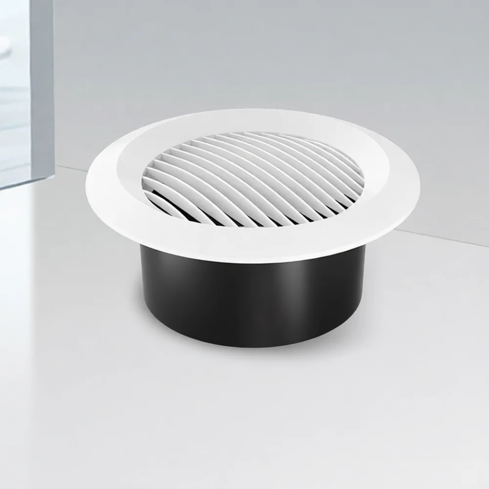 Plastic Round Air Vent Louver Grille Ceiling Wall Exhaust Diffuser Ventilation Ducting Outlet Home HVAC Airflow Cover