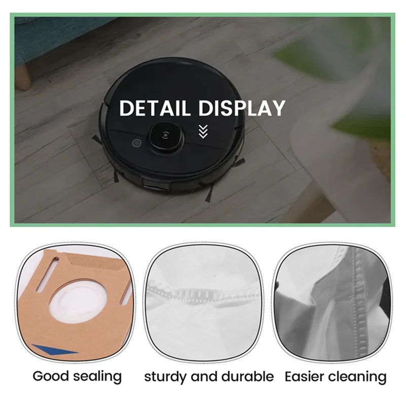 7 Pack Vacuum Dust Bags for Ecovacs DEEBOT OZMO T8 AIVI T8 Max T8 Series T9 Series N8 Pro Plus N8 Pro Robot Vacuum Part