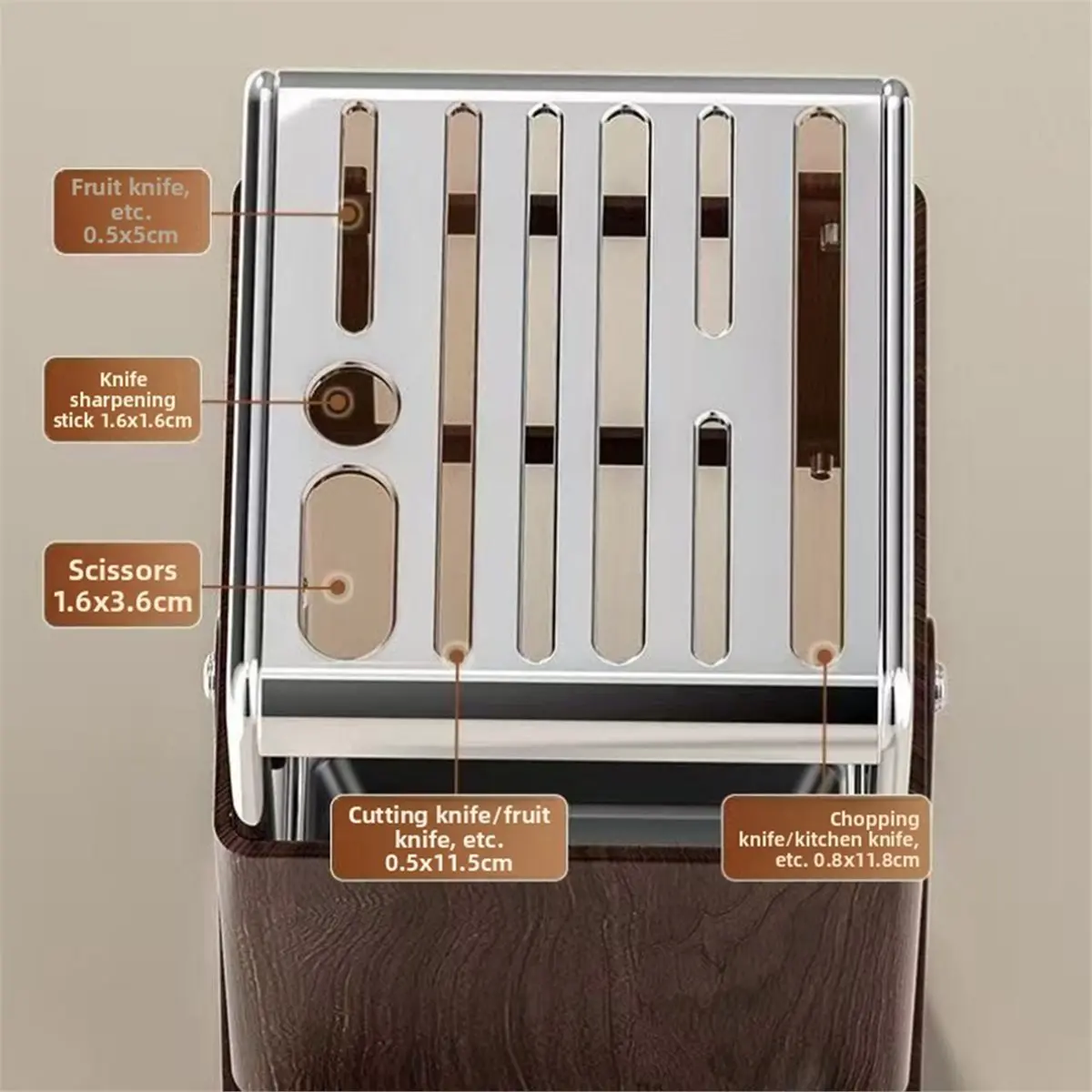 

Knife Holder Integrated Knife Block Rack Detachable Draining No Installation Nee Knife Rack Kitchen Household Countertop