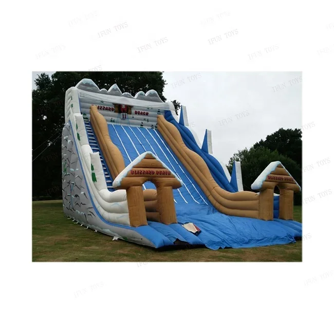 Sleds Snow Tubes Dry Slide Outdoor Inflatable Slide and Bouncer Park Toy for Child and Adult