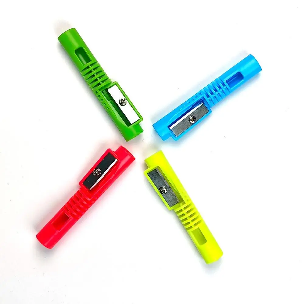 Single Hole Pencil Sharpener Simple Portable Eyebrow Pencil Sharpener Classical Plastic Makeup Pen Sharpener Learning Tools