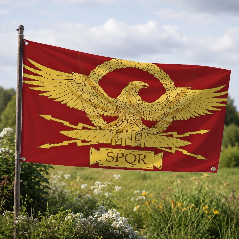 Roman military standards SPQR Outdoor Flag for Home Camping Party Club Decor Garden Yard Wall Hanging Banner