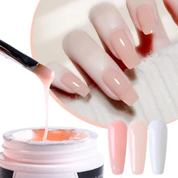 15ml Nude Color Quick Extension Nail Gel Acrylic Prolong UV Nail Tips Gel Complete Jelly Finger Hard Glue Manicure Tool LY1623-2