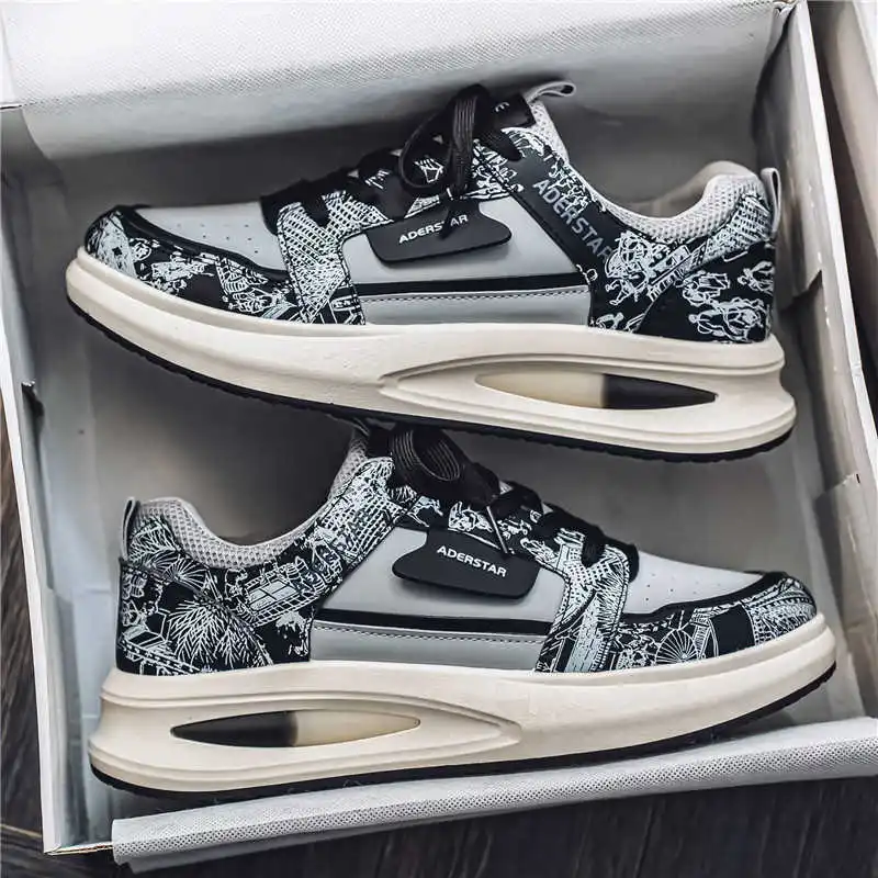 

With Holes Camp Basketball Trainers Vulcanize Brand Man Shoes Sneakers Man 46 Sport Wholesale Tenni Model Shoses Lofers