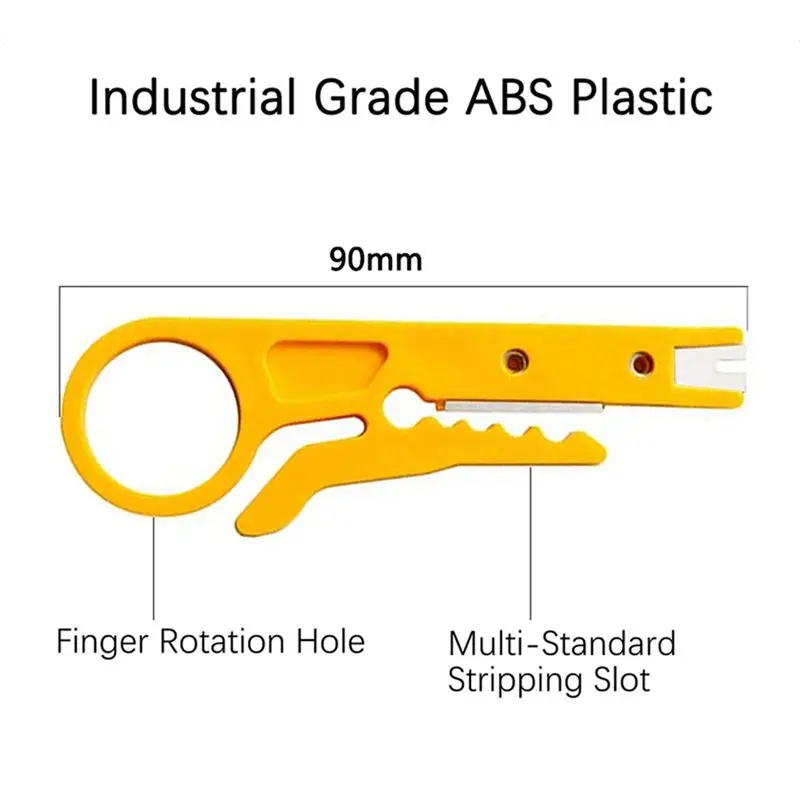 FTGT-3Pcs Portable Wire Stripper, Small Wire Stripper, Wire Bonder, Wire Bonder, Wire Bonder with Small Yellow Knife.