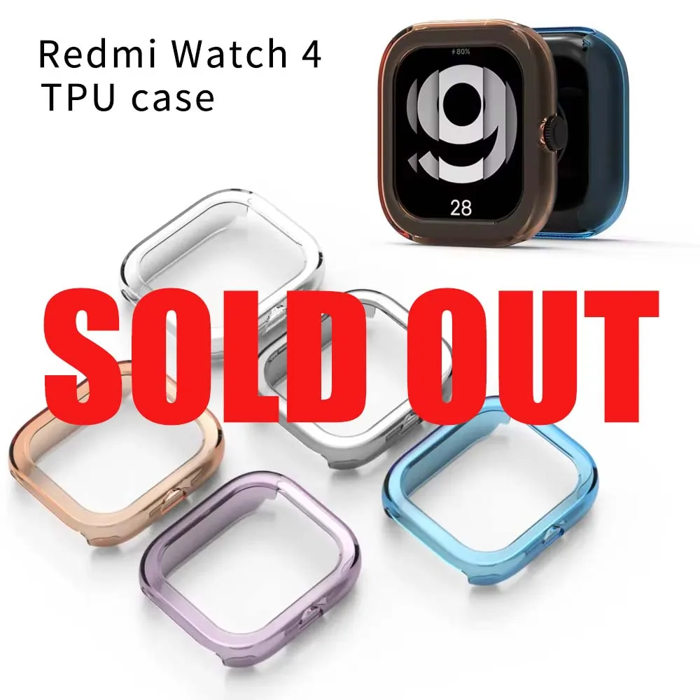 TPU Screen Protector Case For Xiaomi Redmi Watch 4 Half Pack Shell Smartwatch Frame Bumper For Redmi Watch4 Protective Cover