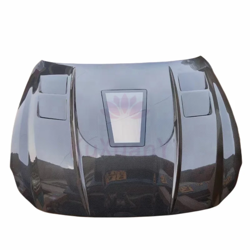 High quality genuine carbon fiber transparent glass hood for Maserati Quattroport 13-18 car body kit