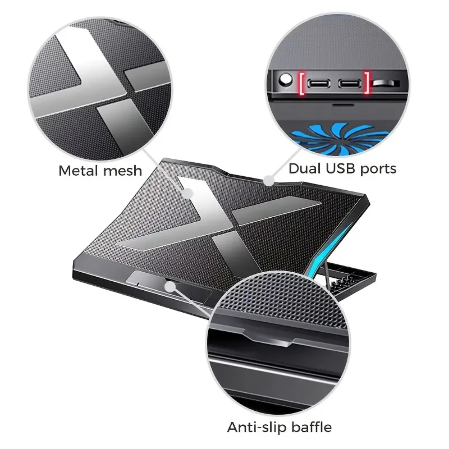 Convenient and Foldable Laptop Cooling Stand for Desktop - Adjustable Portable Radiator Bracket for Gaming and Books - Comfortab