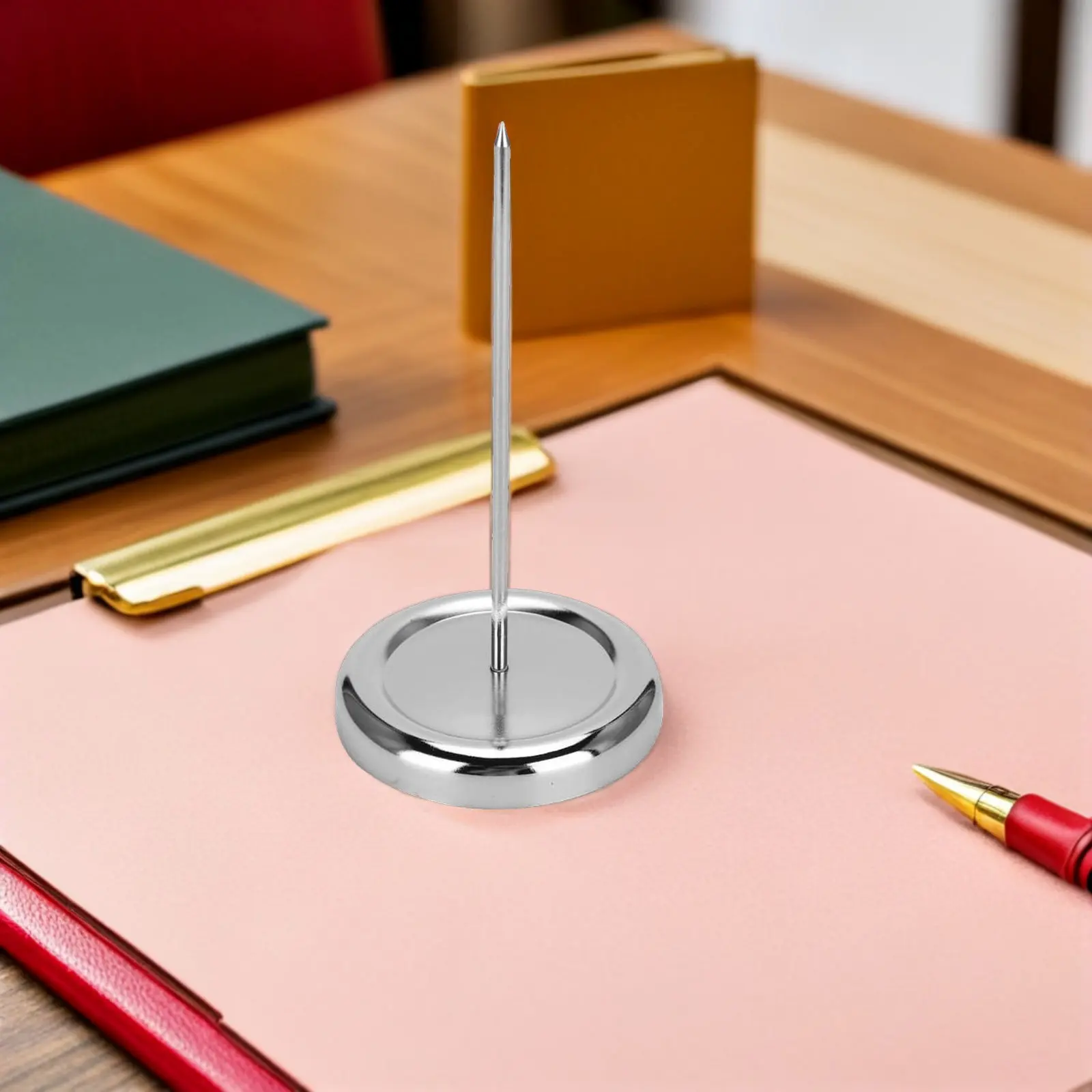 2Pcs Restaurant Ticket Stabber Stainless Steel Receipt Spike Holder for Kitchen Office Order Ticket Organizer Tabletop Menu Clip