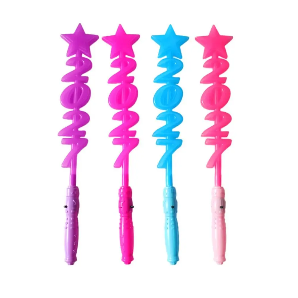 Sweet 2027 New Year Headband Optic Fiber Light Up Glitter Christmas Hair Hoop Plastic Star Strip 2027 Glow Sticks New Year Gift