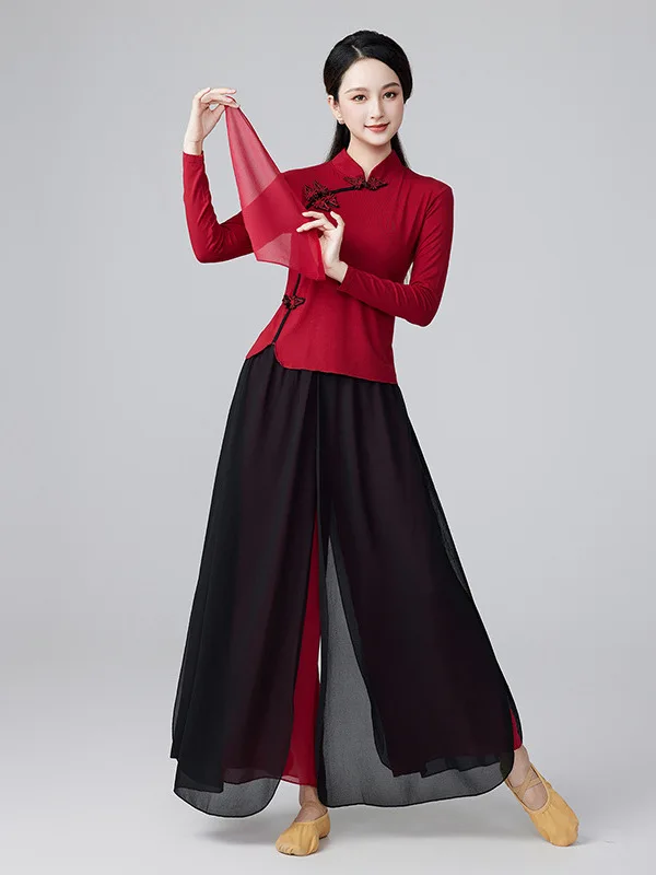 new-square-dance-ensemble-classical-dance-costume-stand-collar-practice-clothes-women's-pipa-dance-fan-performance-costume