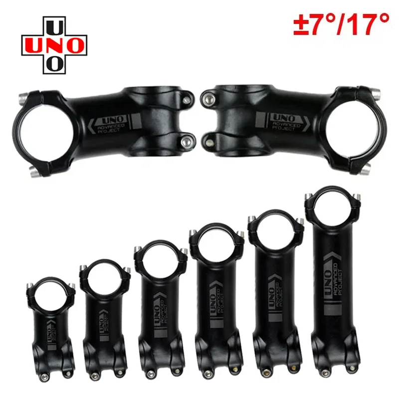 

UNO Aluminum Alloy Stem 7/17 Degree Mountain Bike MTB Handlebar Stem 31.8 Mm 60-130mm Ultralight Bicycle Handlebar Table Parts