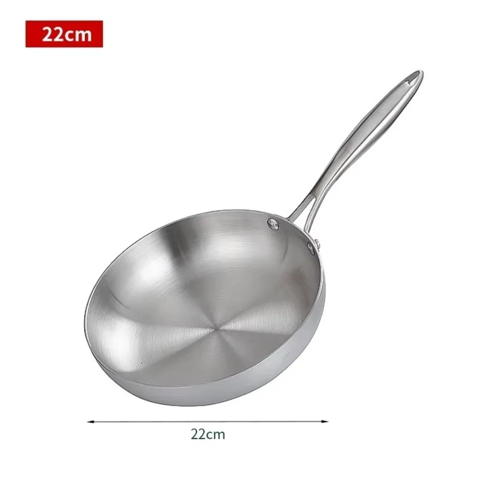 

New Stainless Steel Frying Pan Multi-functional Uncoated NonStick Skillet Cookware Foldable Fried Steak Pot Gas Induction Cooker
