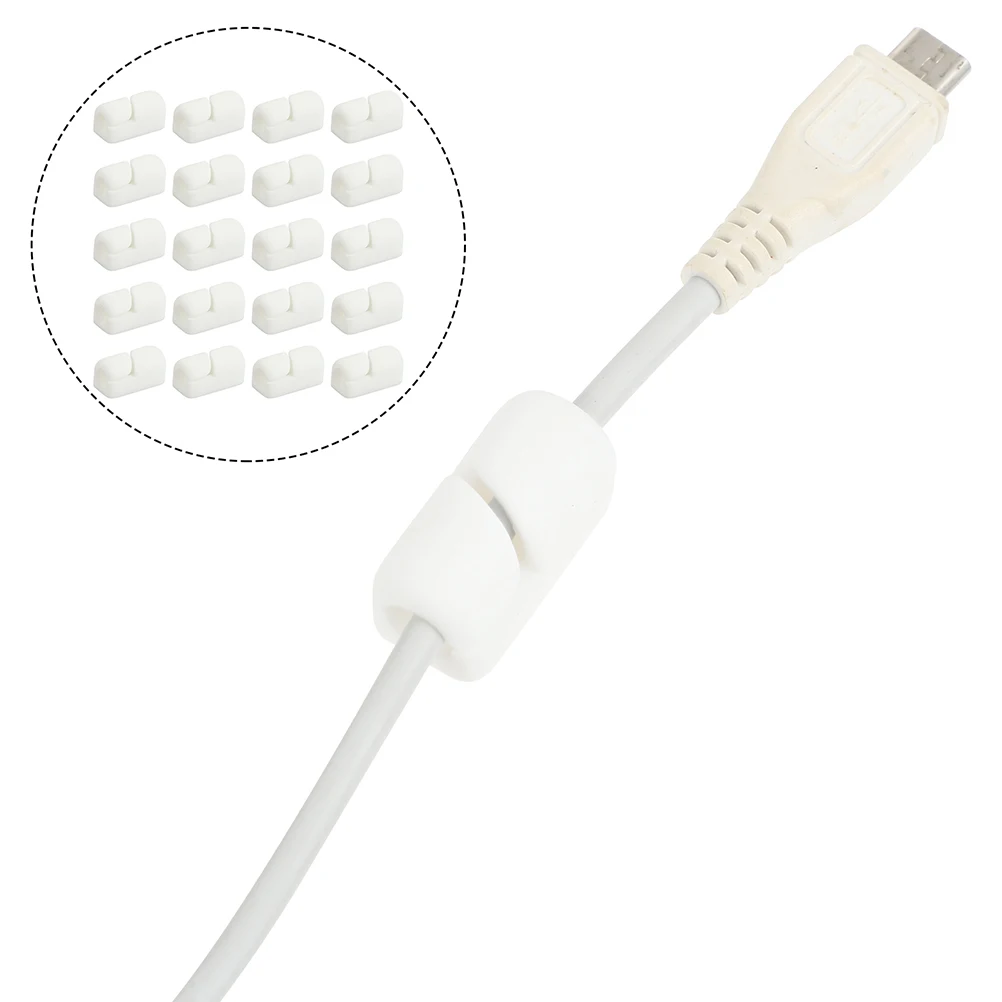 

10 Pcs Cable Clips Clear Nightst ganizer Holders for Cords Power Cord Management Desk Tidy Silicon Phone USB Network Ethernet