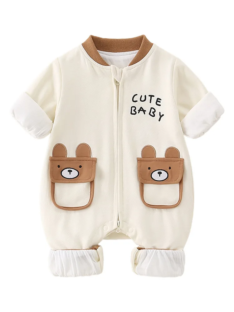 

Осенний комбинезон для новорожденных с длинным рукавом для прогулок на улице весной и осенью, детский костюм для младенцев