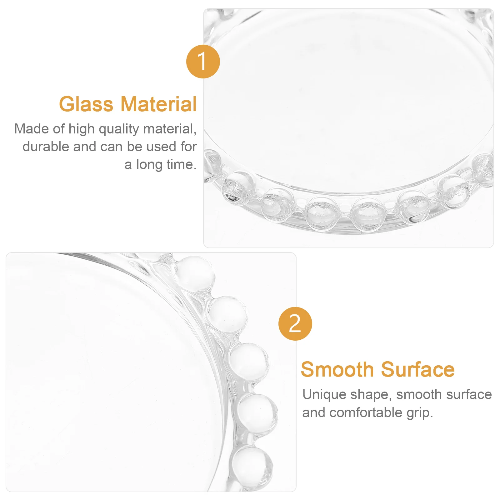 

5Pcs Round Glass Stands Decorative Tray Holders for Pillar Candles Home Office Table Mantel Decor Pillar Holders