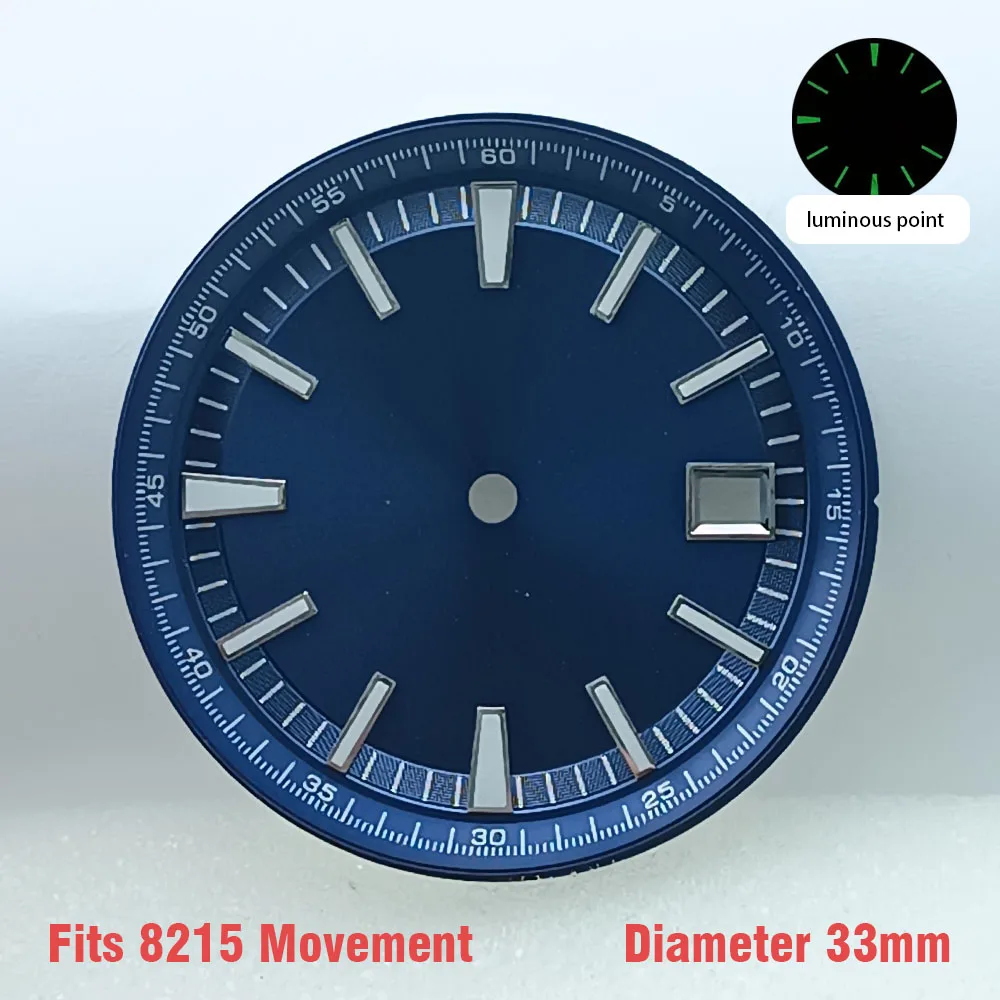 33 mm diameter watch dial Luminous dial for 8215/2836 watch movement accessories